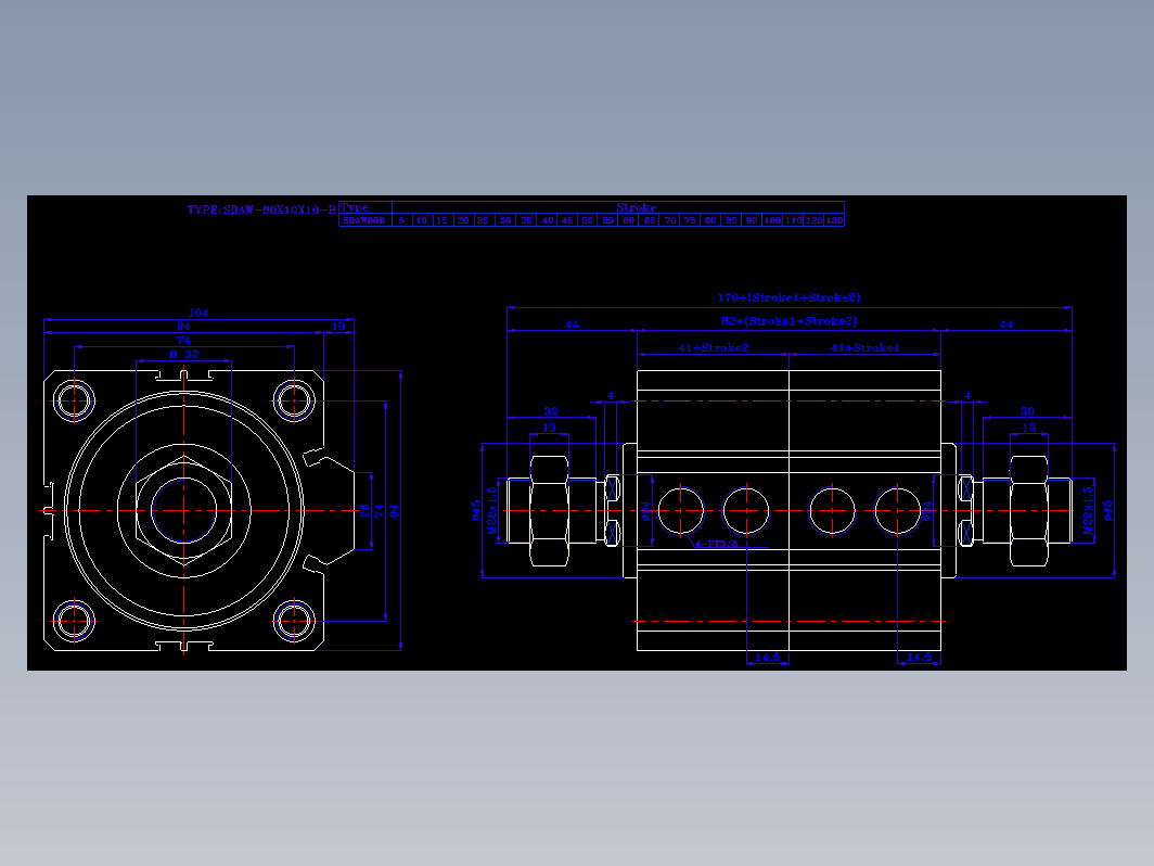 SDA气缸 83-SDAW-80-BZW