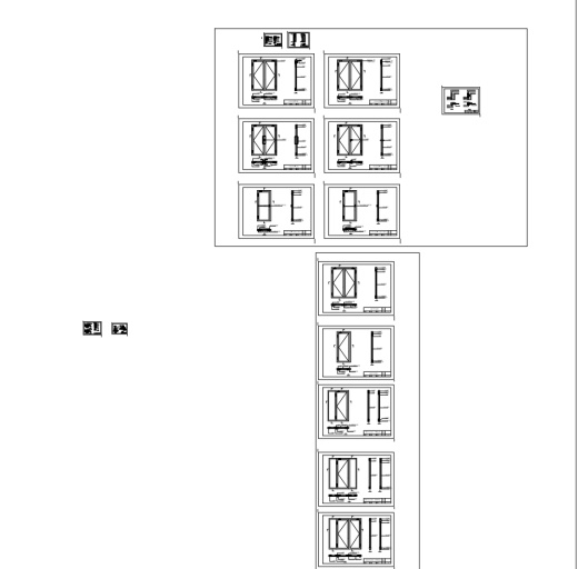 防火玻璃隔断及门窗钢框架系统节点图集（共34张图纸)缩略图