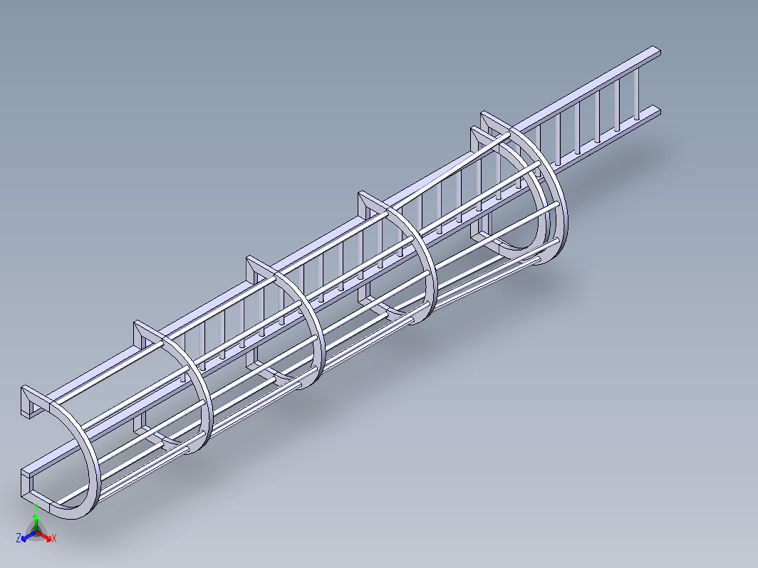 catia竖梯模型