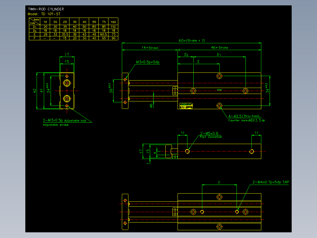 气缸 TD10