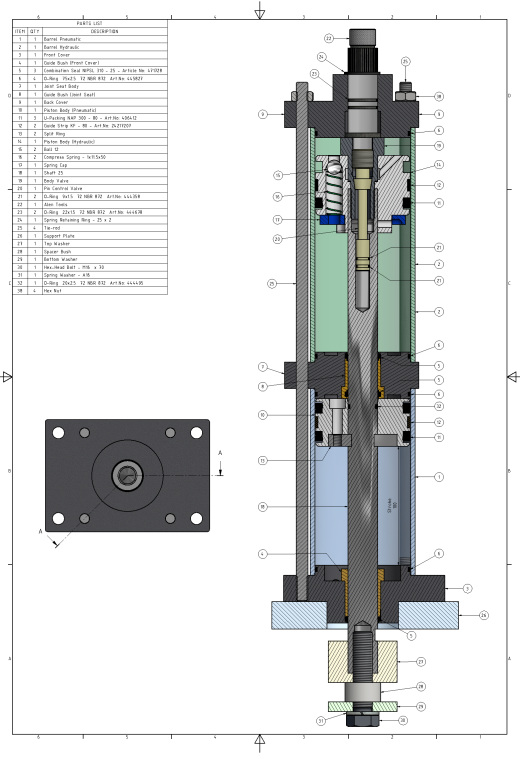 Hydropneumatic Cylinder液压气动缸缩略图