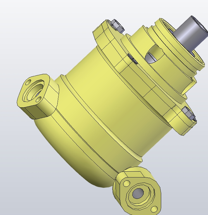 离心分离器结构设计及solidworks建模三维SW2014带参+CAD+说明书