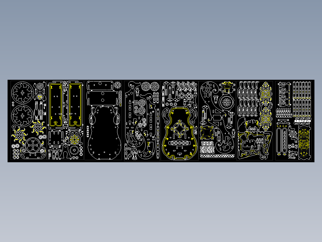 手摇风琴激光切割立体拼图