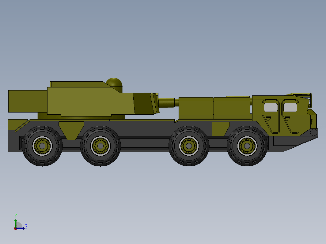 SAU 2-Topola火炮车玩具模型