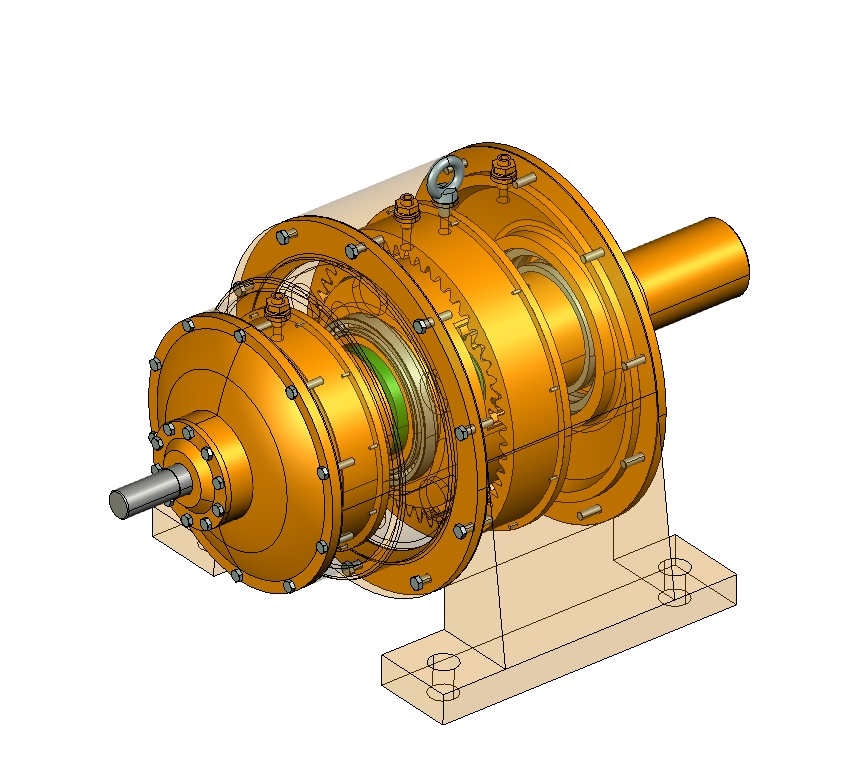 渐开线行星齿轮减速器+CAD+说明书