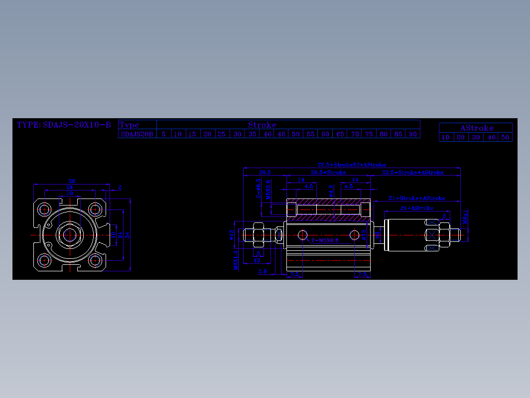 SDA气缸 83-SDAJ-20-SW