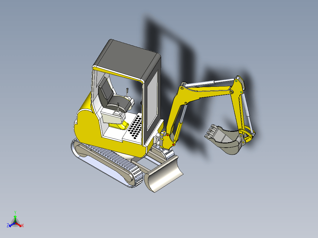 小型挖掘推土机 Mini excavator