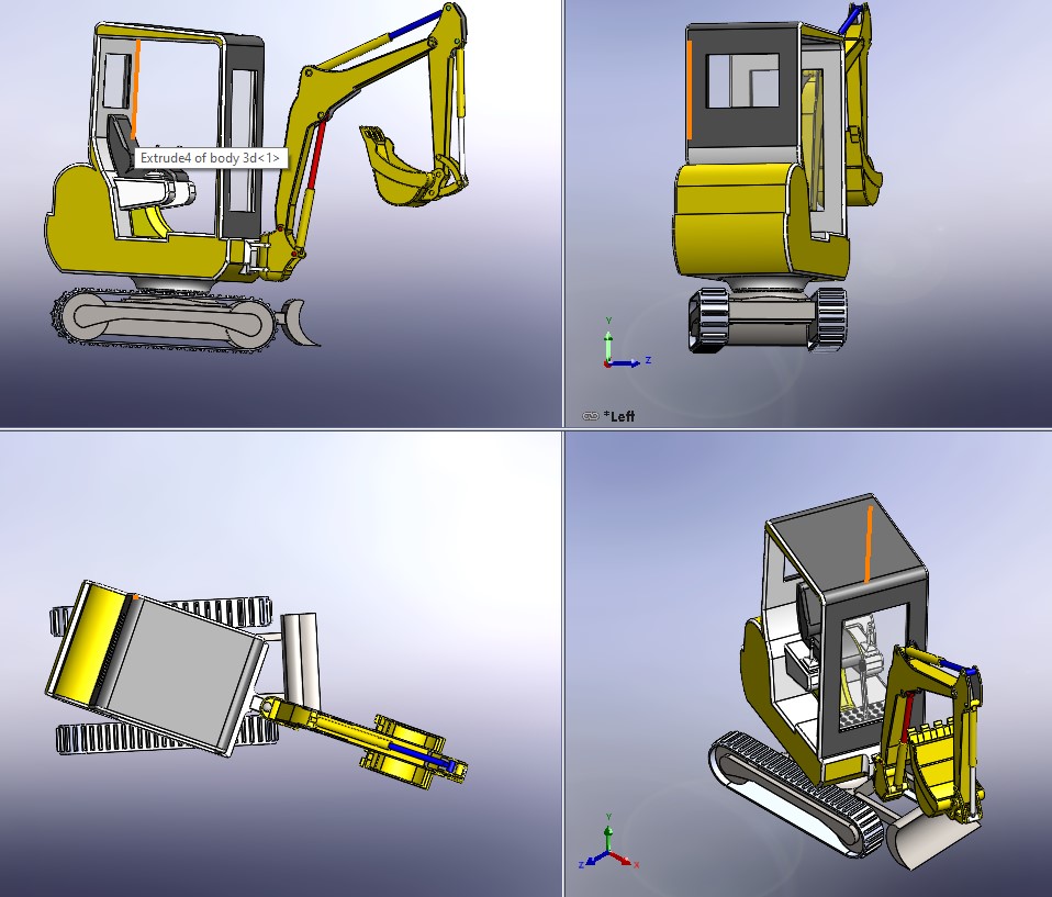 小型挖掘推土机 Mini excavator