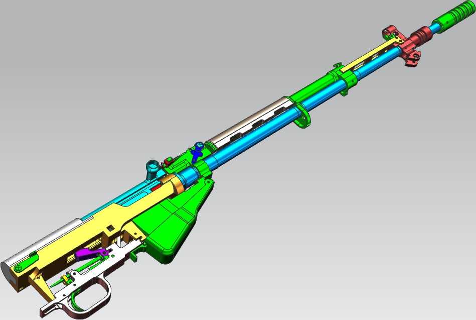 772南斯拉夫半自动步枪（SKS步枪）内部结构图UG设计