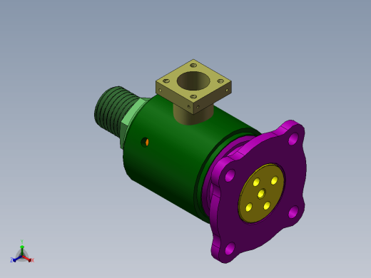 电磁阀装配体SolidWorks格式三维SW2013无参缩略图