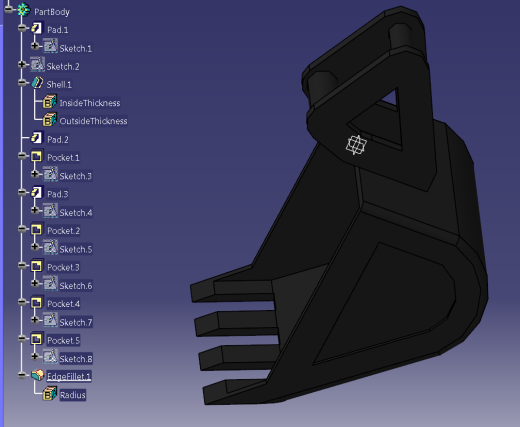 CATIA V5R20 挖掘机模型玩具缩略图