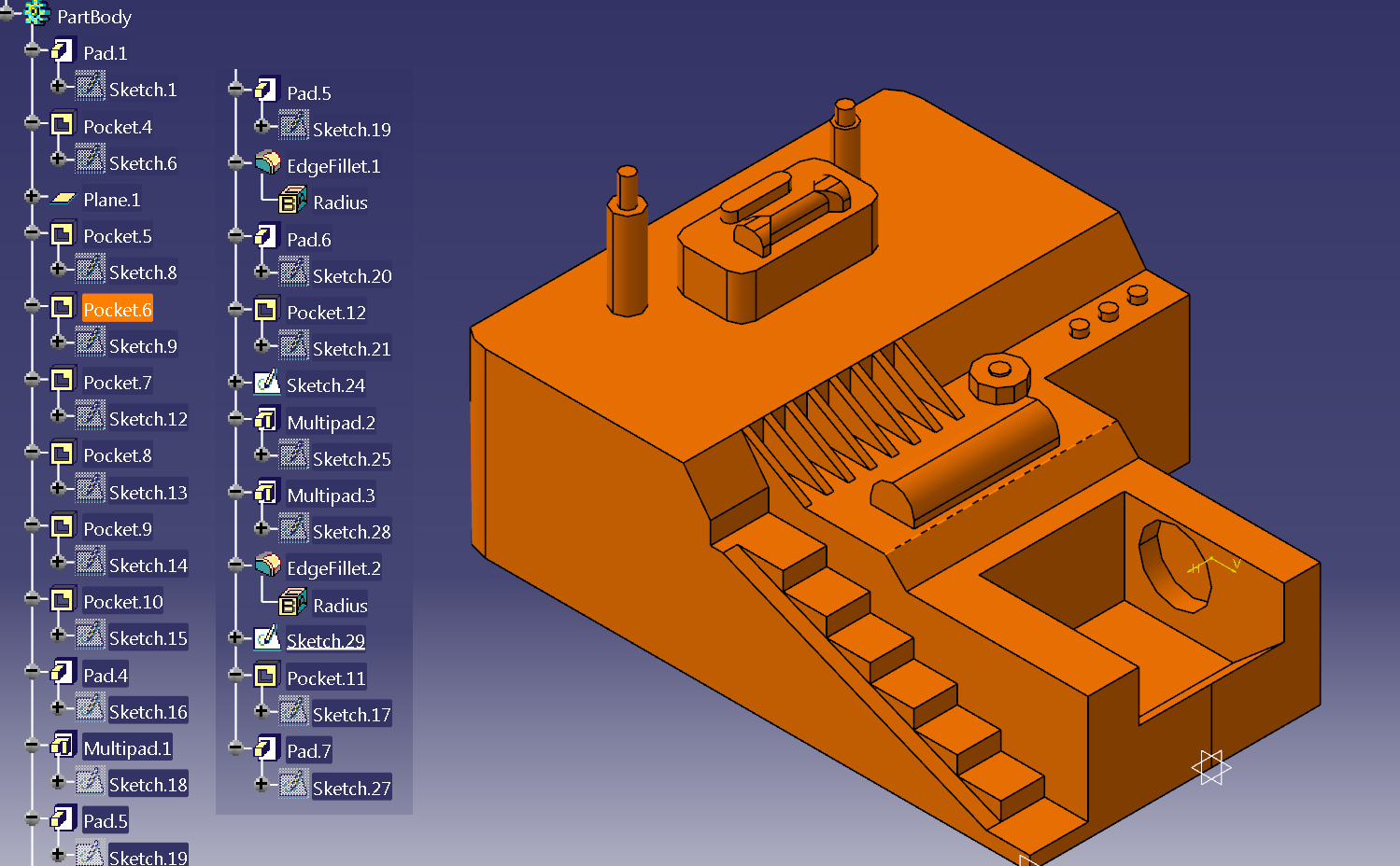 CATIA V5R20 挖掘机模型玩具