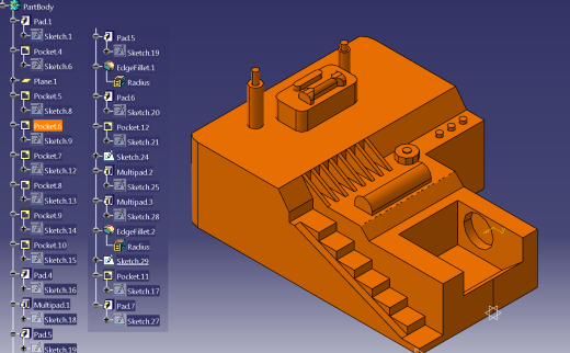 CATIA V5R20 挖掘机模型玩具缩略图