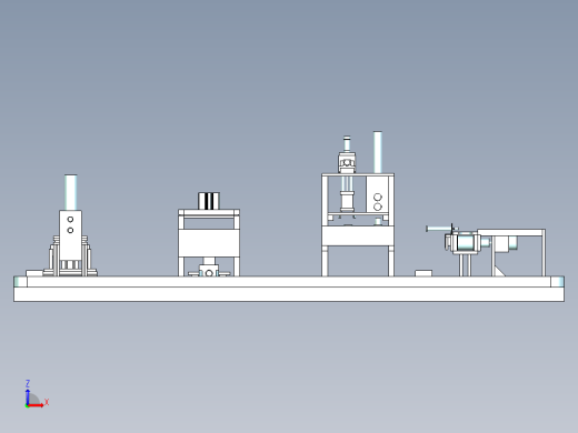 一整条产线的3D建模缩略图