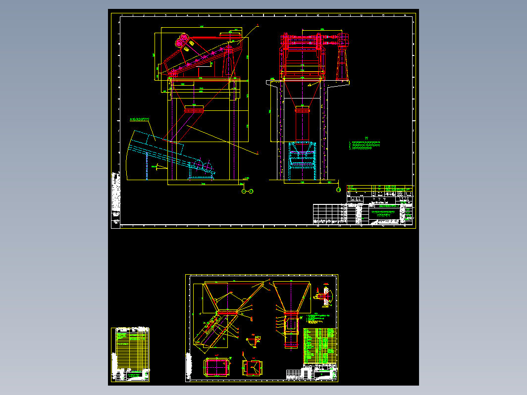 DV7654-破碎机前振动筛安装图