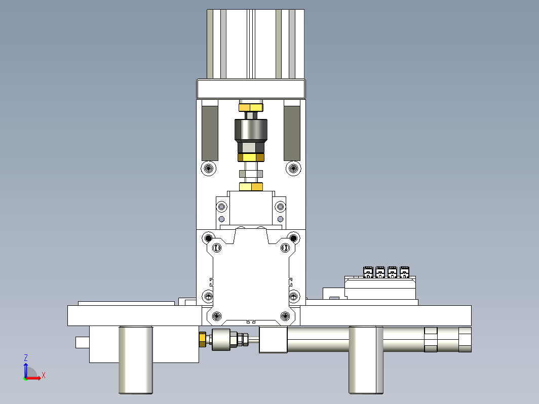 usb公端压胶芯铆扣点治具