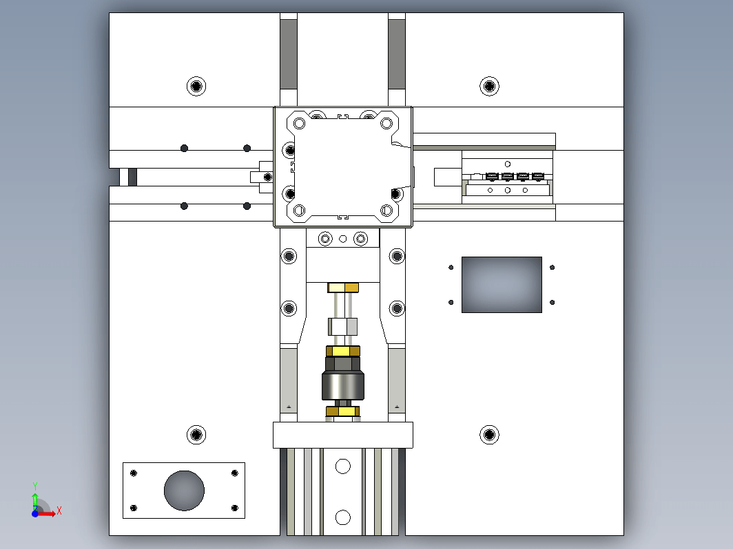 usb公端压胶芯铆扣点治具