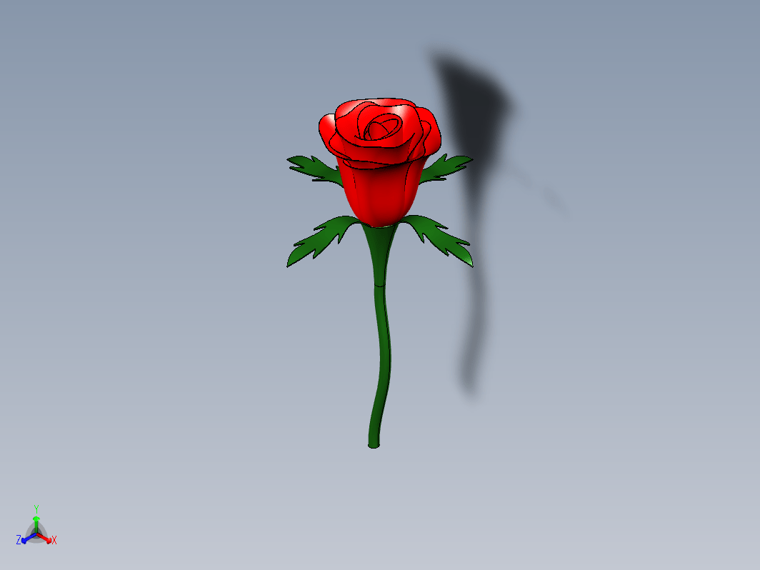 一支红玫瑰花