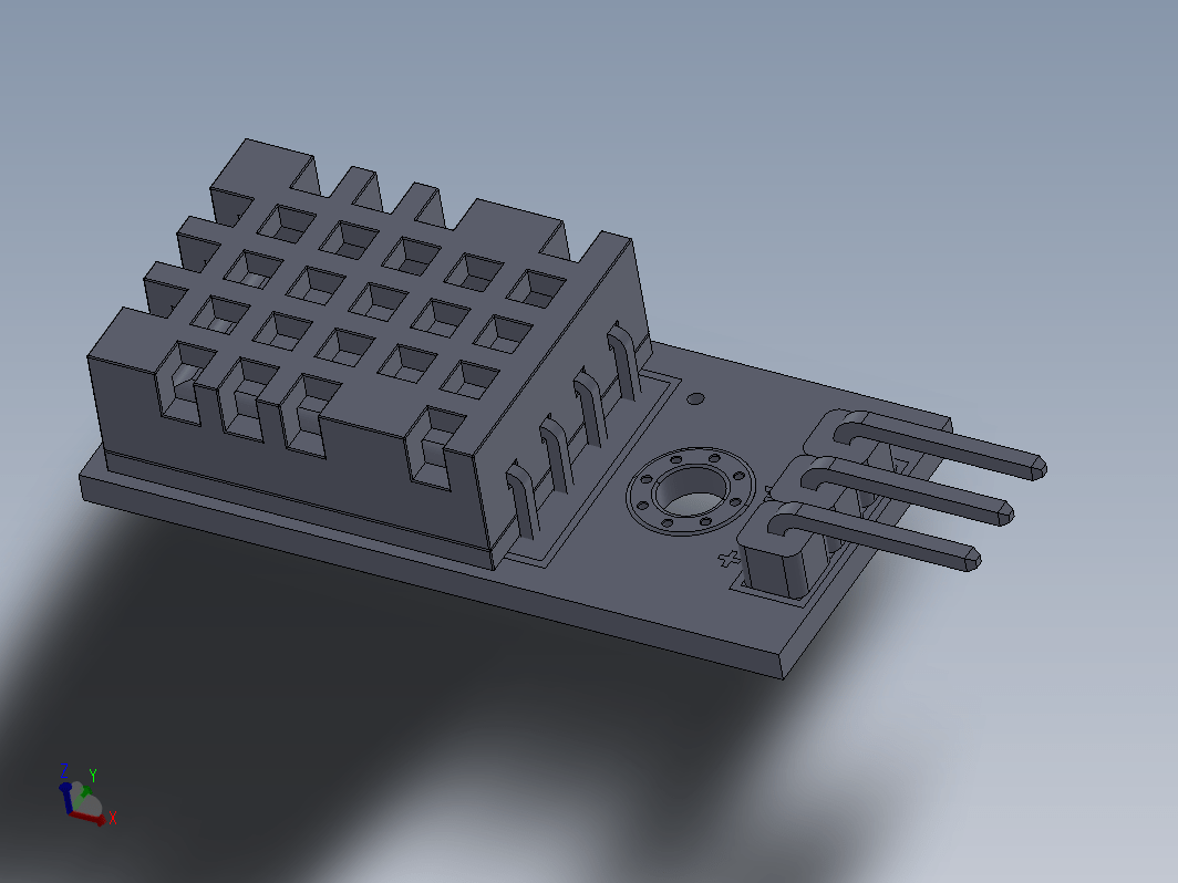 DHT11（电路）模块设计模型三维SW2010 