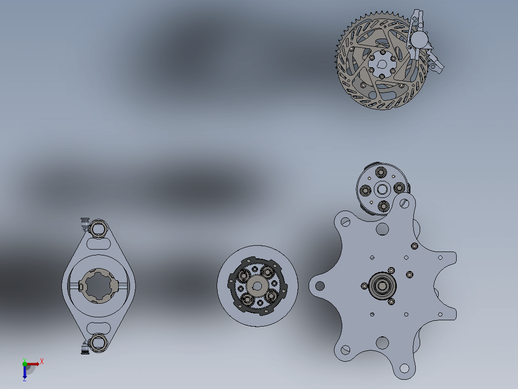 气动行星齿轮箱爆炸模型