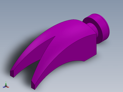 SolidWorks 中的锤头
