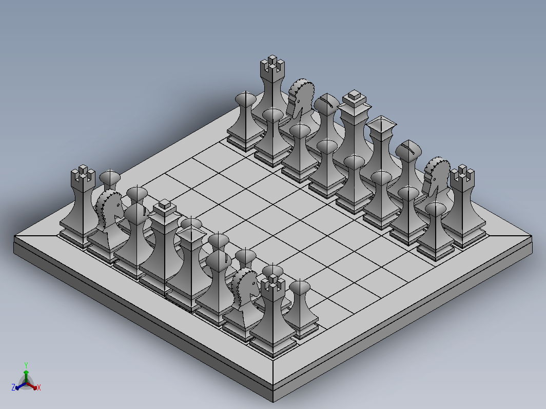 国际象棋模型3D图 多种格式