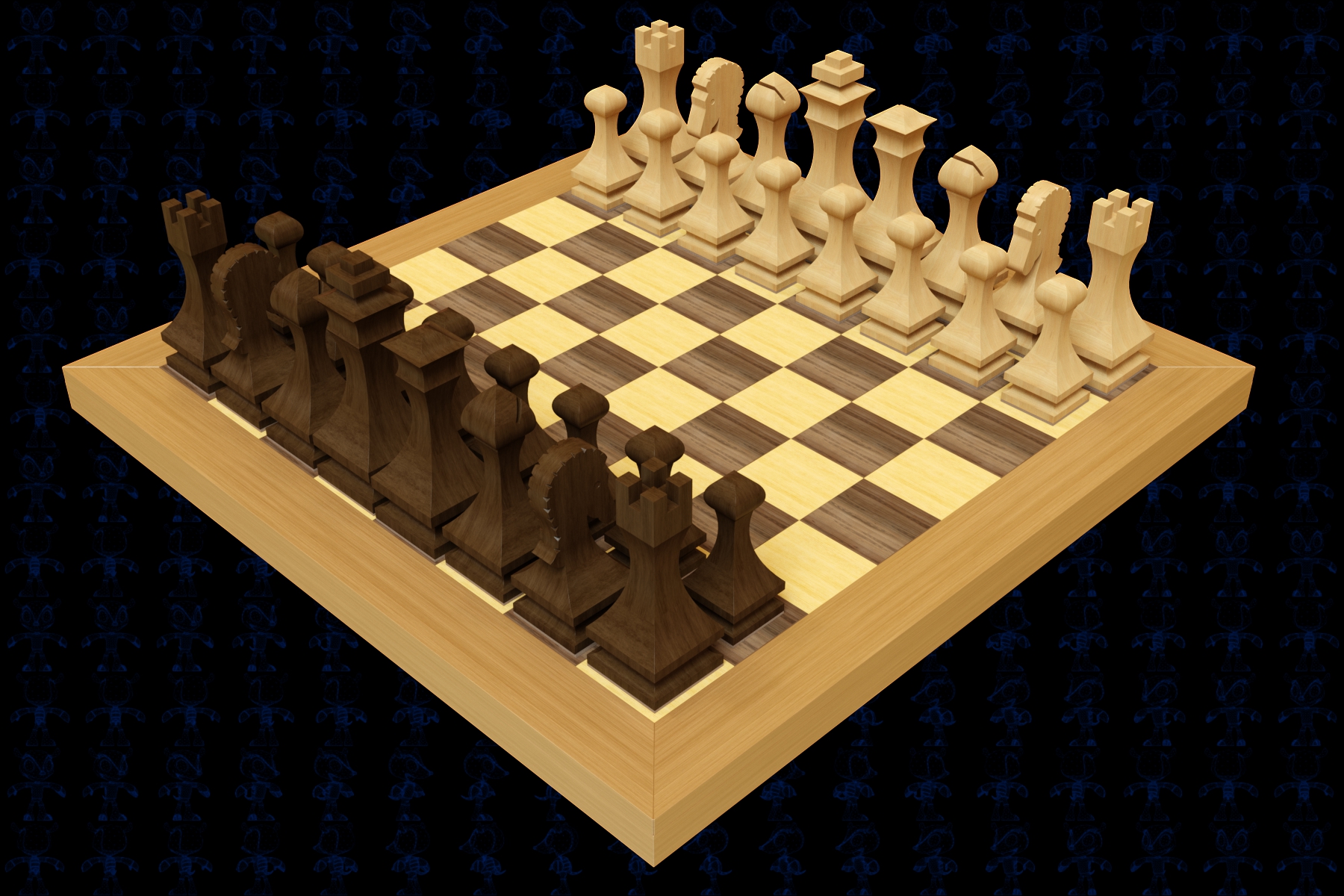 国际象棋模型3D图 多种格式