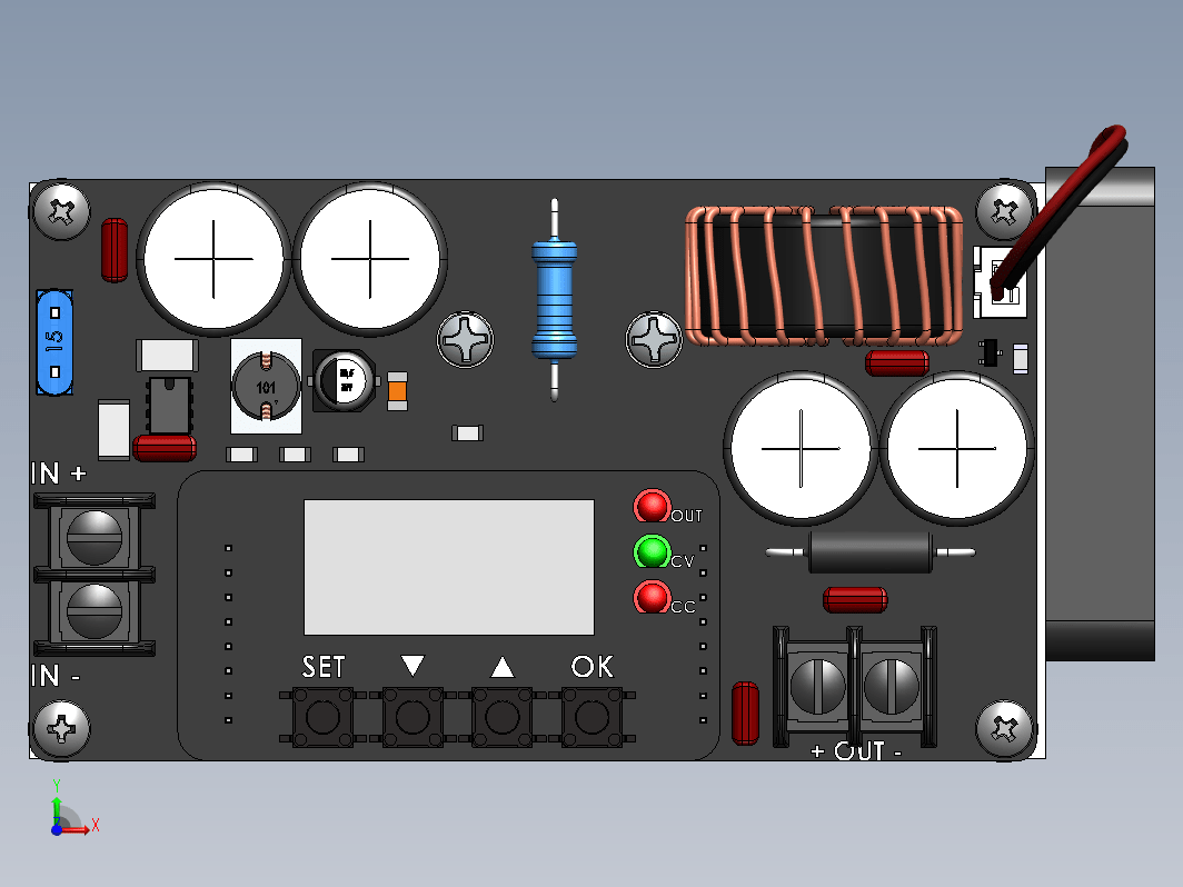 Drok降压稳压器DC+6V-65V至0-60V