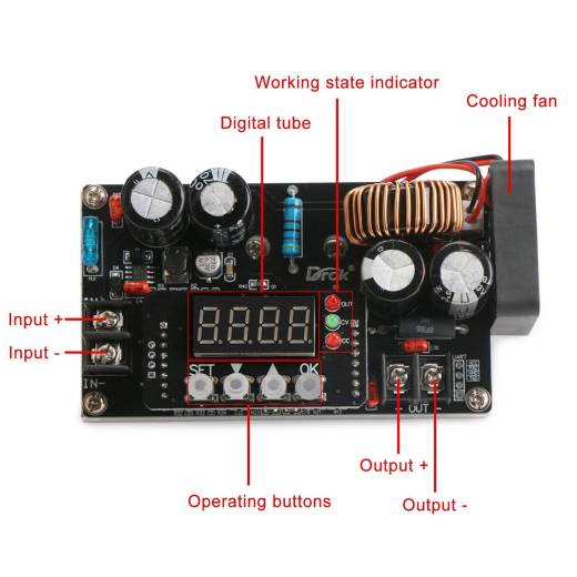 Drok降压稳压器DC+6V-65V至0-60V缩略图