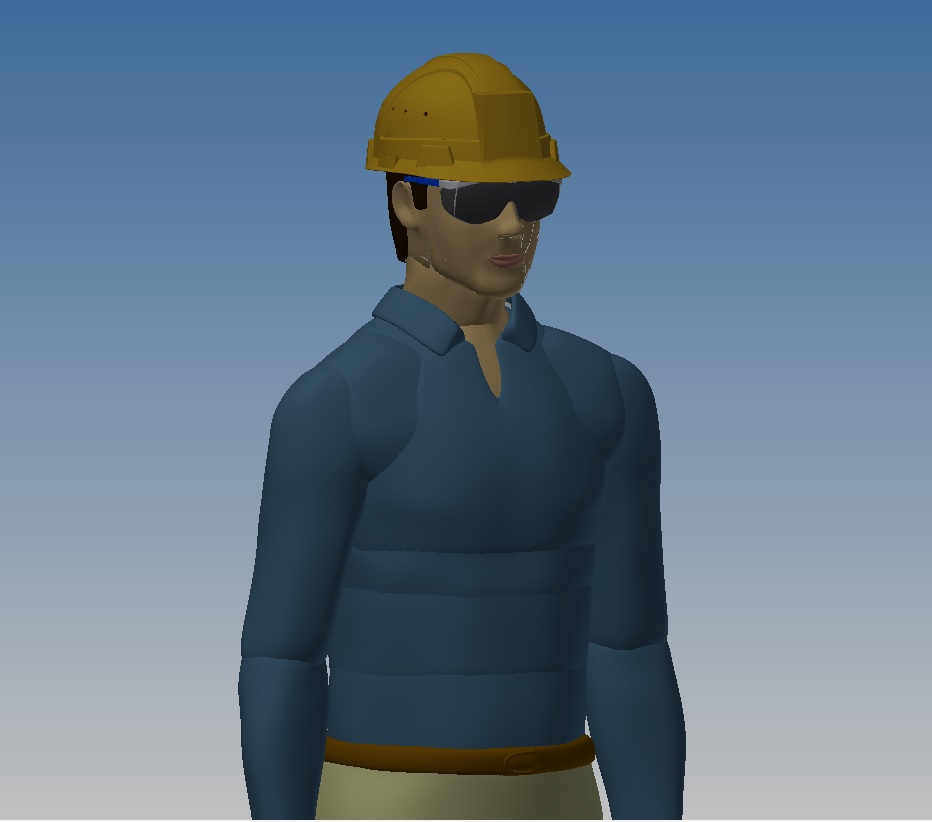 带安全帽墨镜的工人工程师