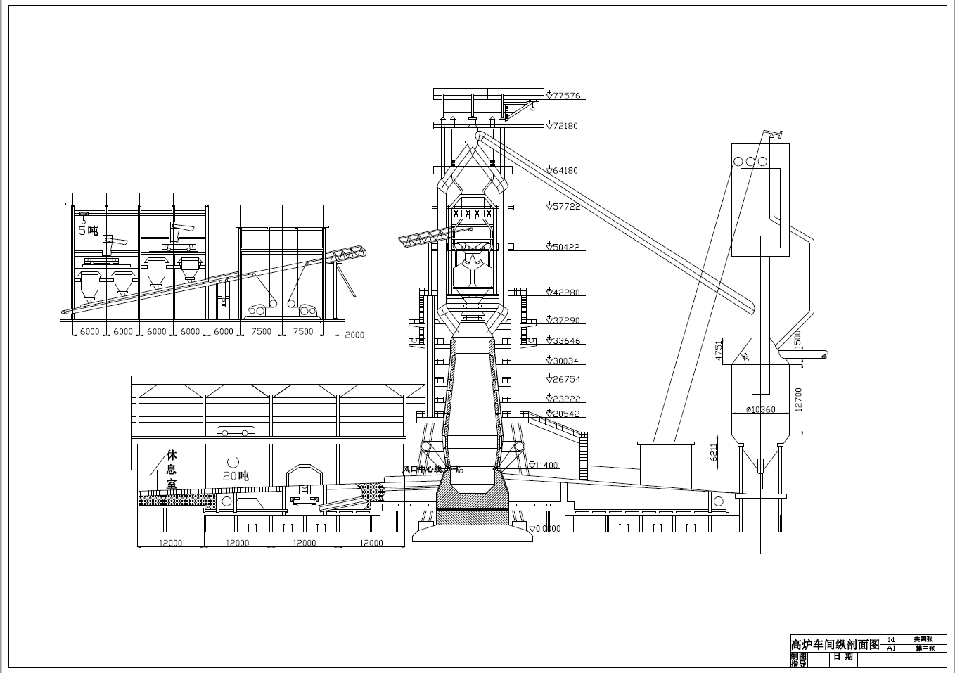 年产450万吨的炼铁车间的设计+CAD+说明书