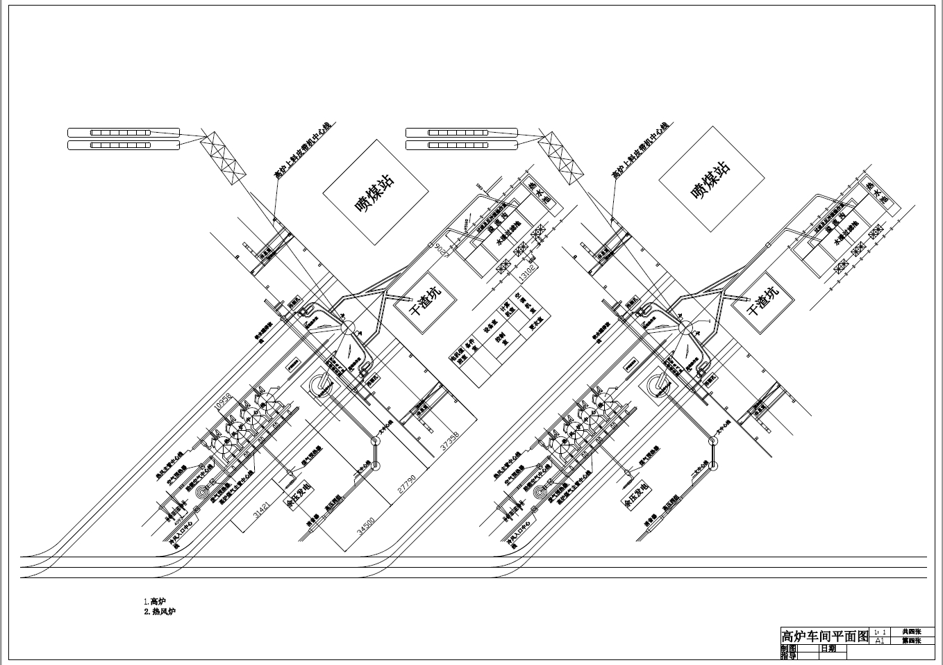 年产450万吨的炼铁车间的设计+CAD+说明书