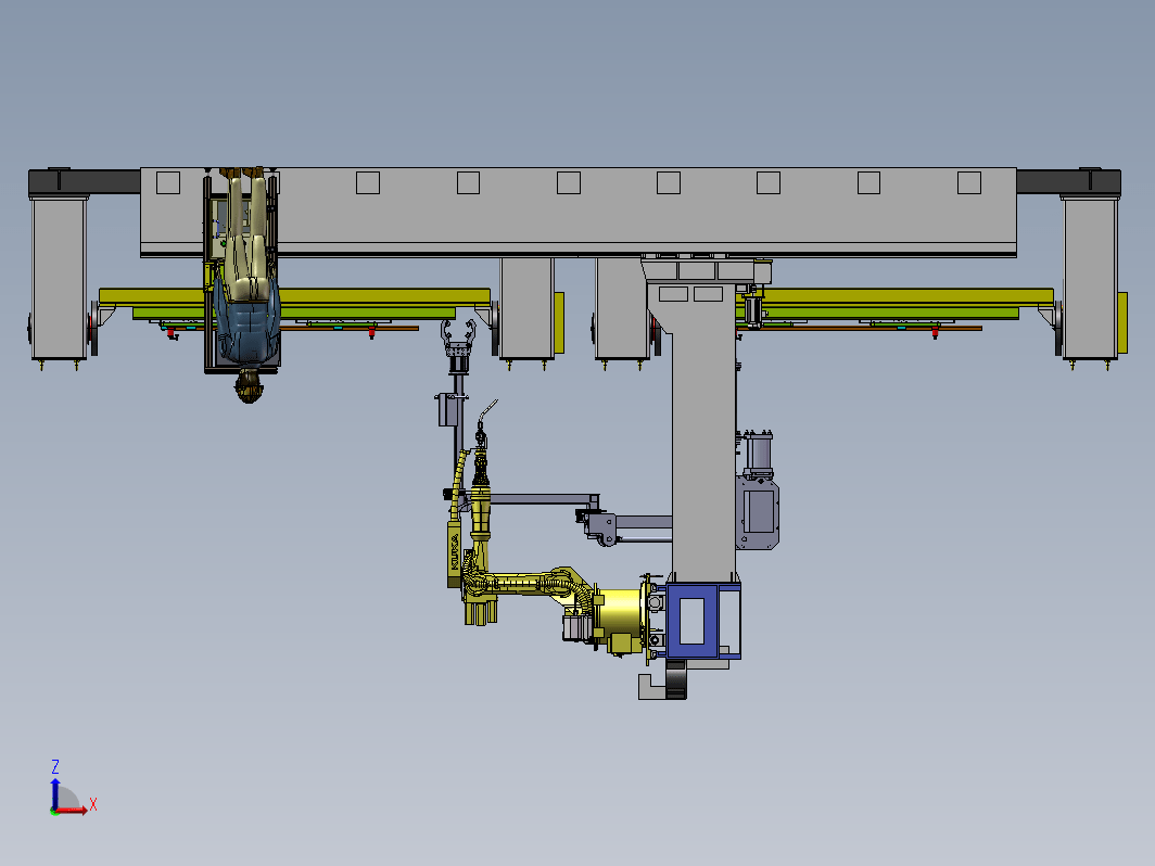门型支架的机械手焊接与取料包括门架焊接机械手，焊接变位机，控制台