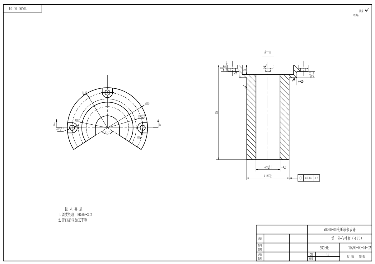 YDQ90-00液压吊卡设计CAD+说明