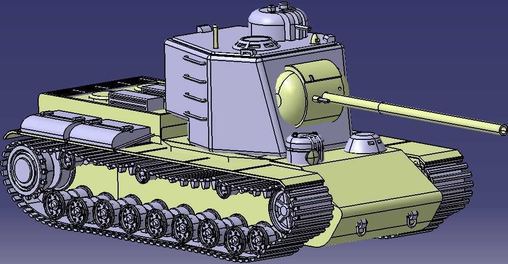 1733重型坦克CATIAV5R21设计