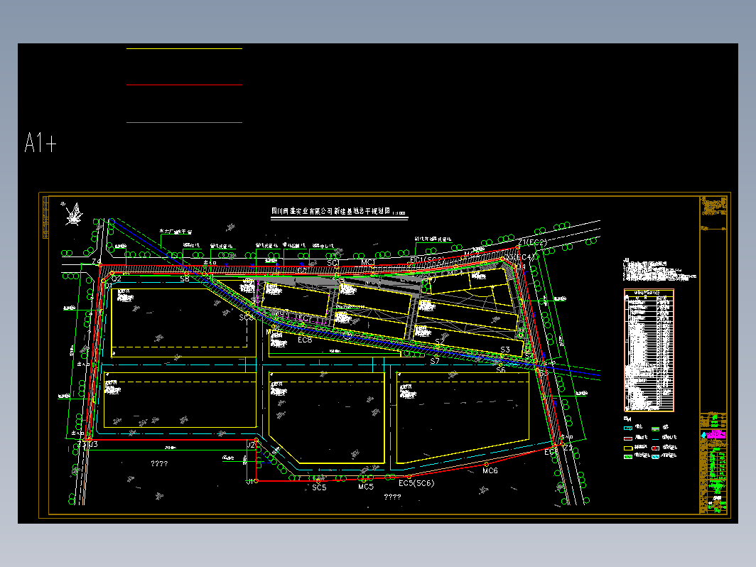 四川成都闵胜总图建筑工程CAD