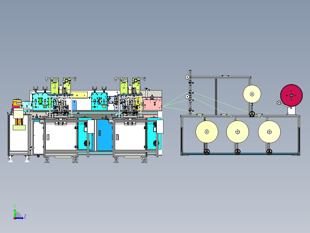 MONTAJ更新版一拖二自动平面口罩机