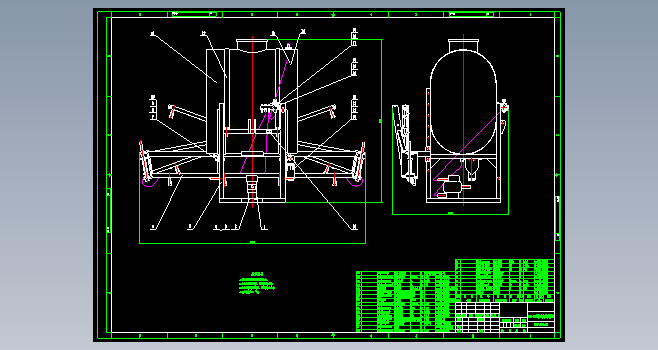 悬挂式喷杆喷雾机CAD