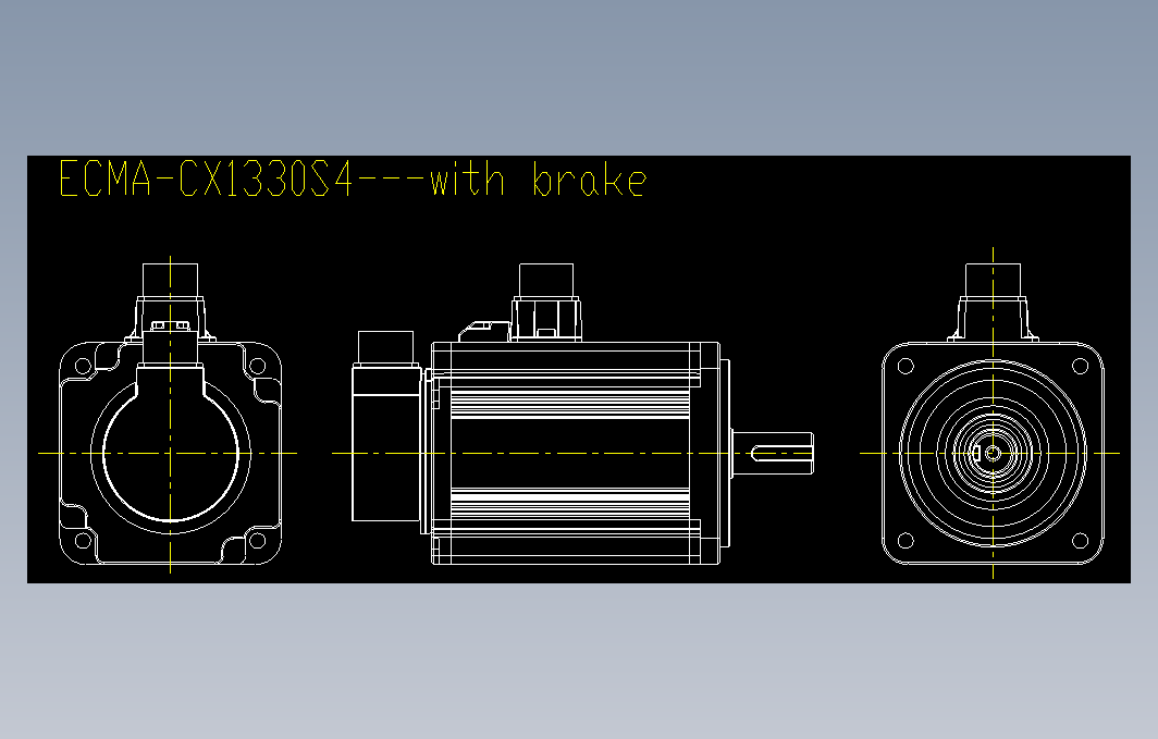 伺服电机包含900W、500W 、1kW、1.5kW、2kW、3kW, 中惯量  高惯量系列 130框号系列机种图纸