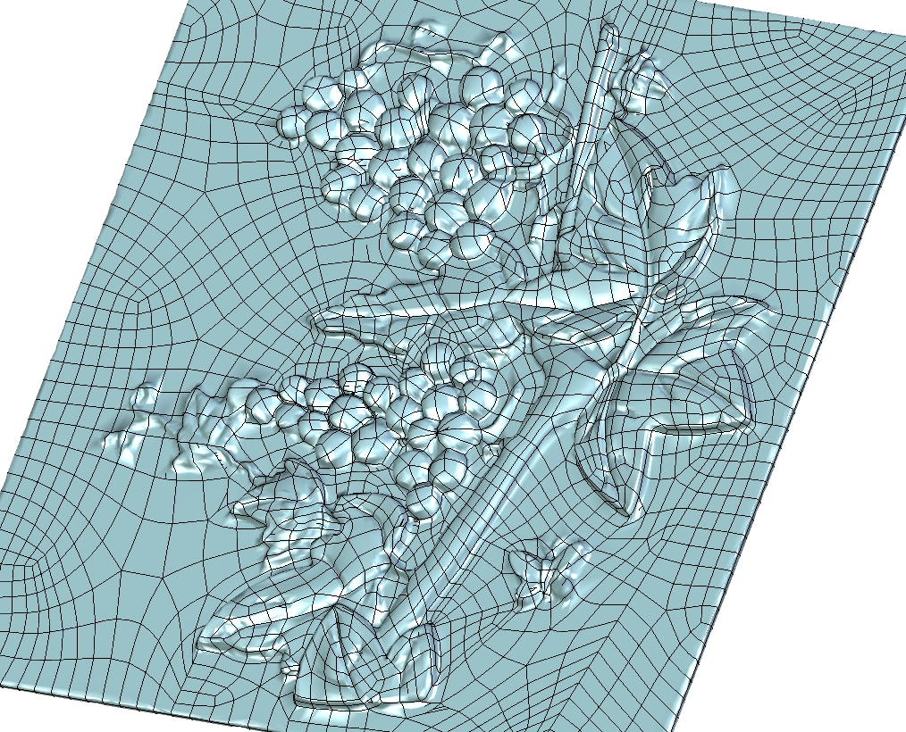 葡萄树浮雕造型三维UG12.0 