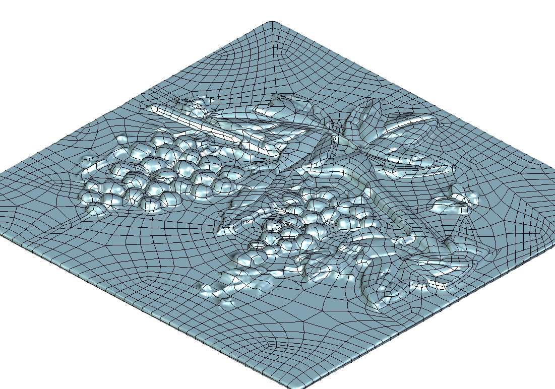 葡萄树浮雕造型三维UG12.0 