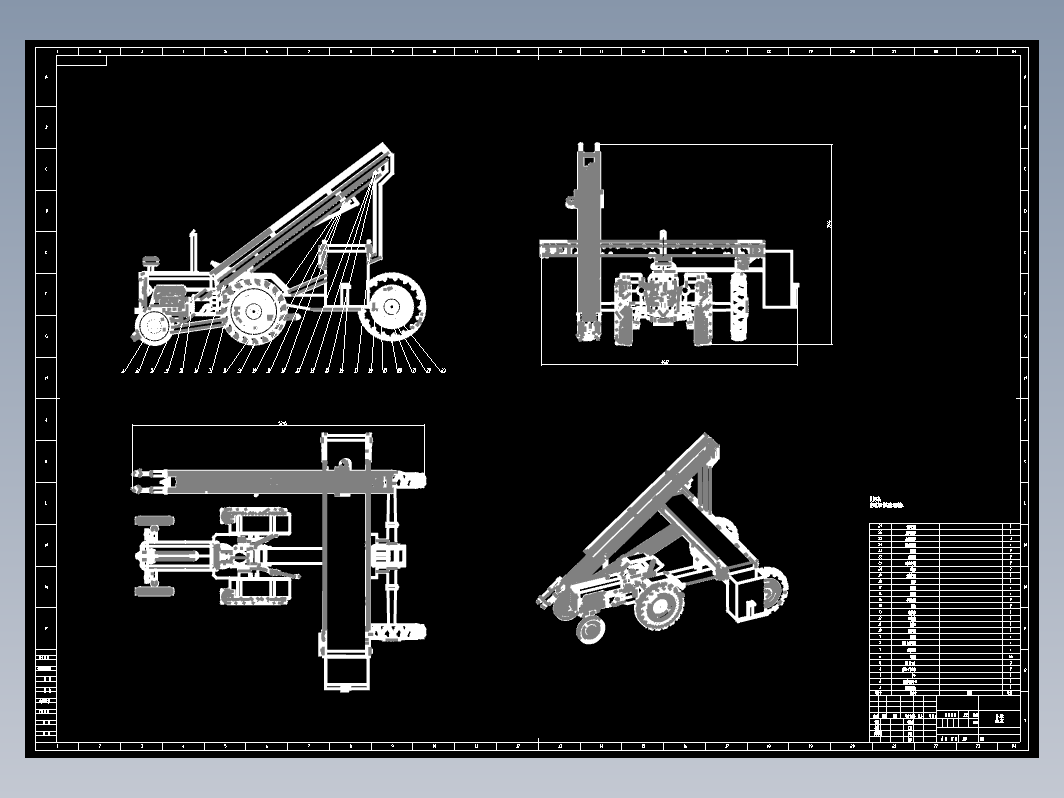 胡萝卜联合收割机设计图纸+CAD+说明书