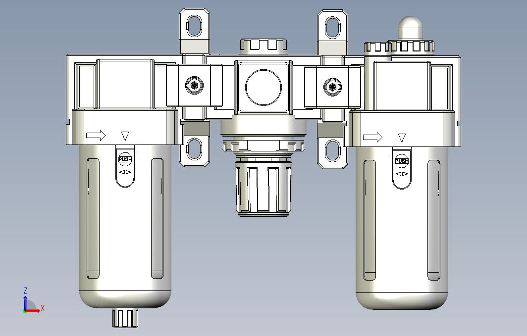 气源处理元件三点式组合3D-NC-400-03系列