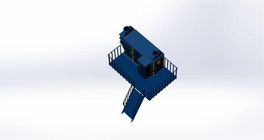 袋式除尘器 SBF-42-200-OH 2 个料斗（低执行），无内件缩略图