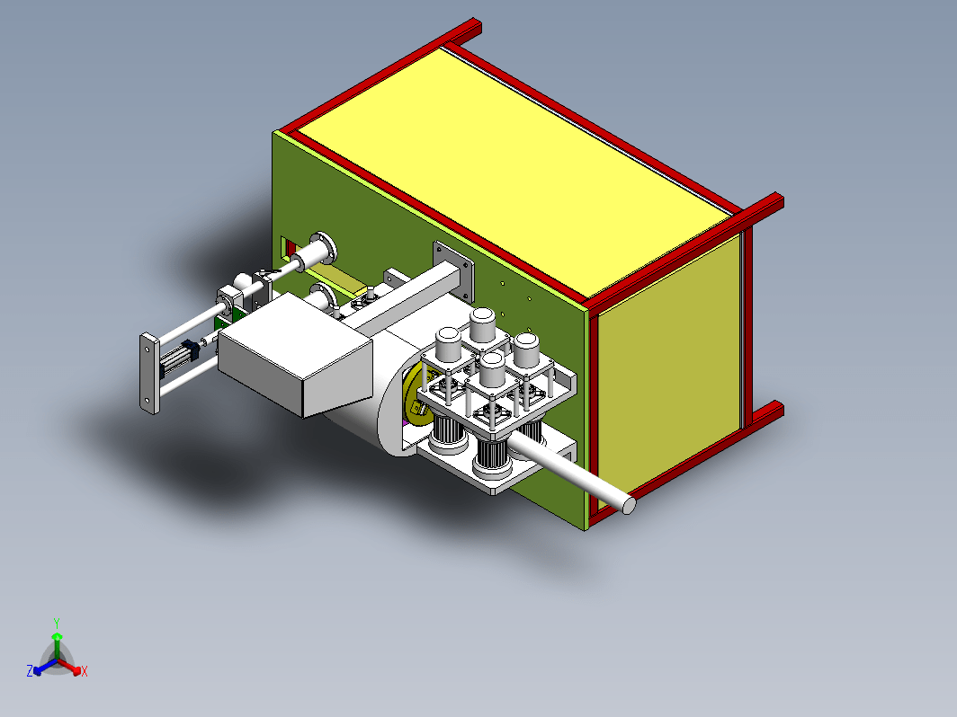 甘蔗自动剥皮切断机的设计三维SW2012无参+CAD+说明书