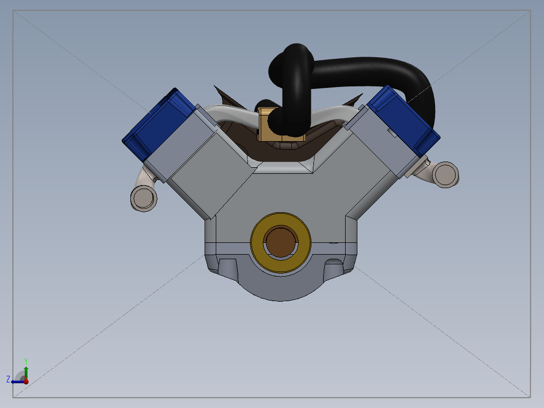 简易V6发动机Ene三维建模图纸 Solidworks设计