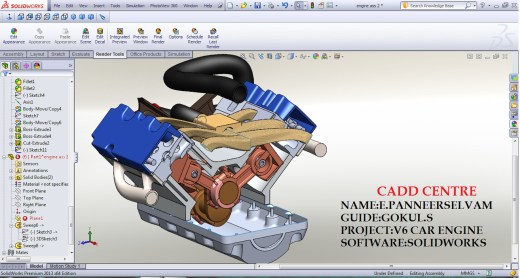 简易V6发动机Ene三维建模图纸 Solidworks设计缩略图