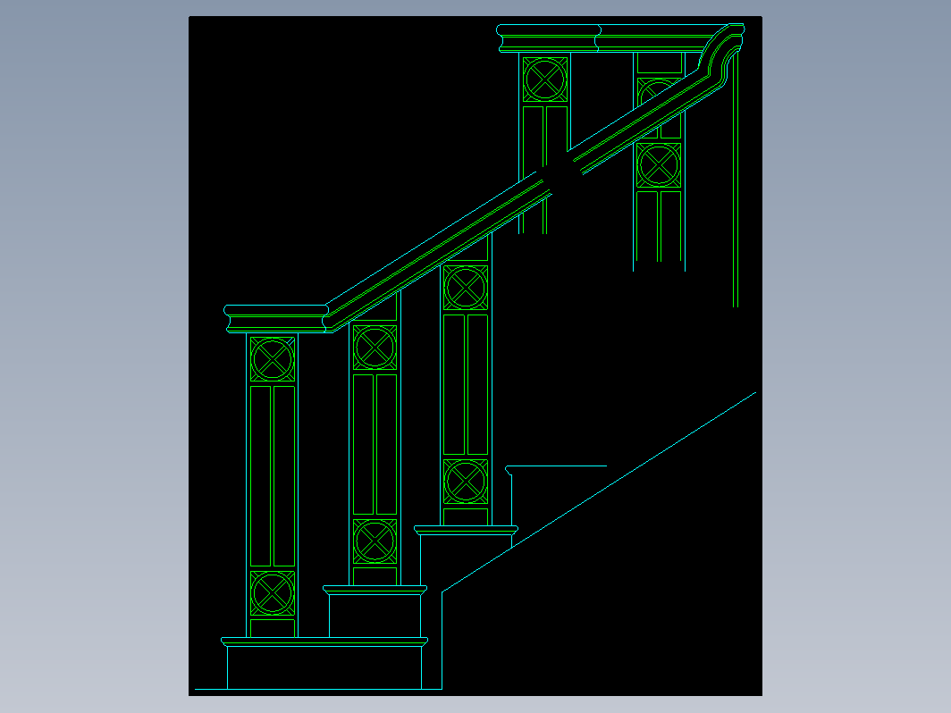 CAD室内设计施工-楼梯 FH10A003