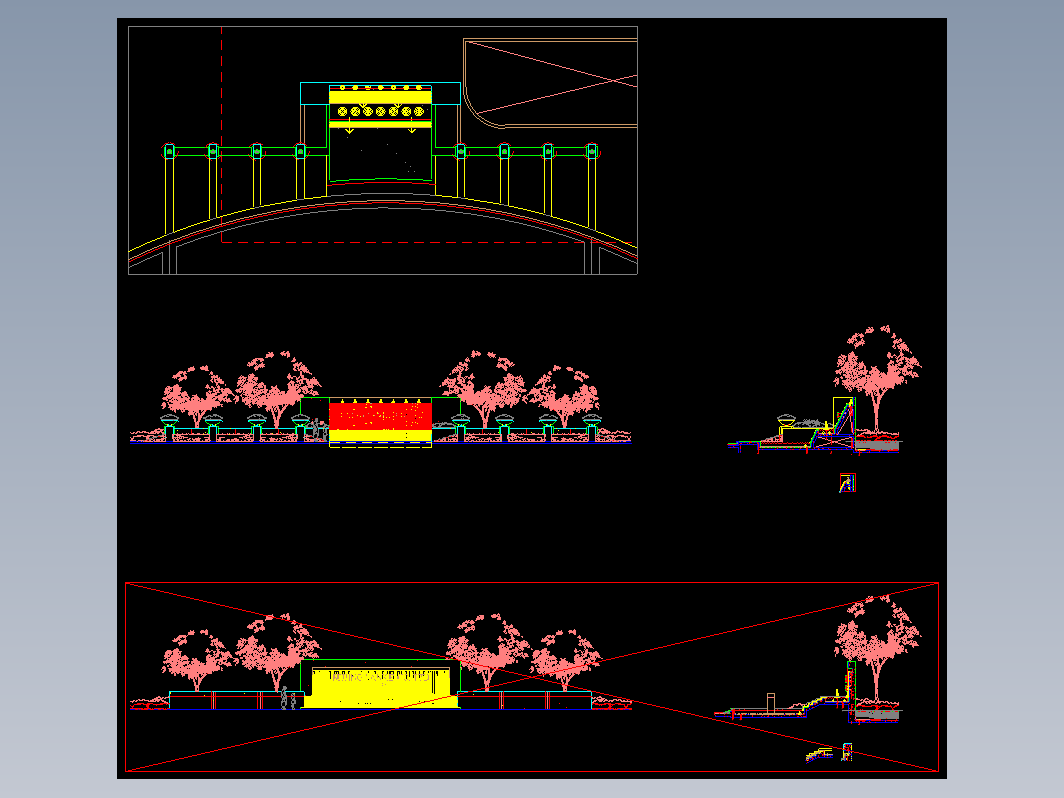 CAD施工图图集-20-水幕瀑布