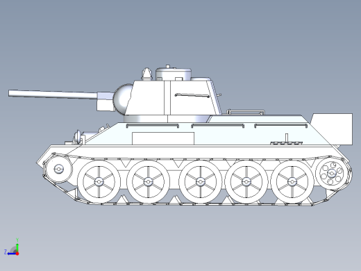 T34-76坦克模型缩略图